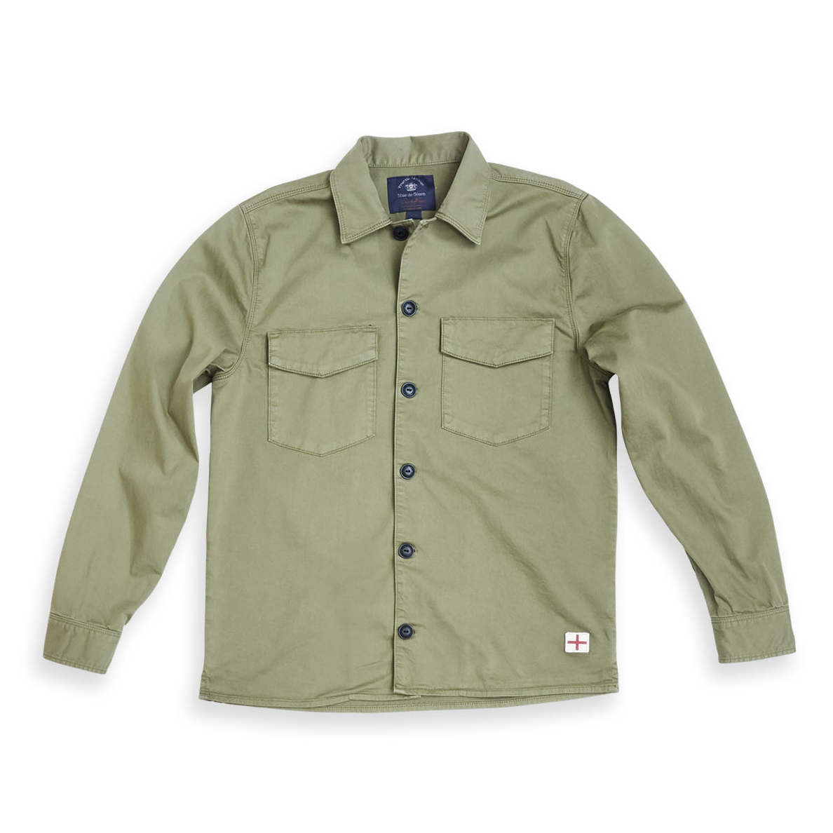 Blue de genes overshirt annata olive