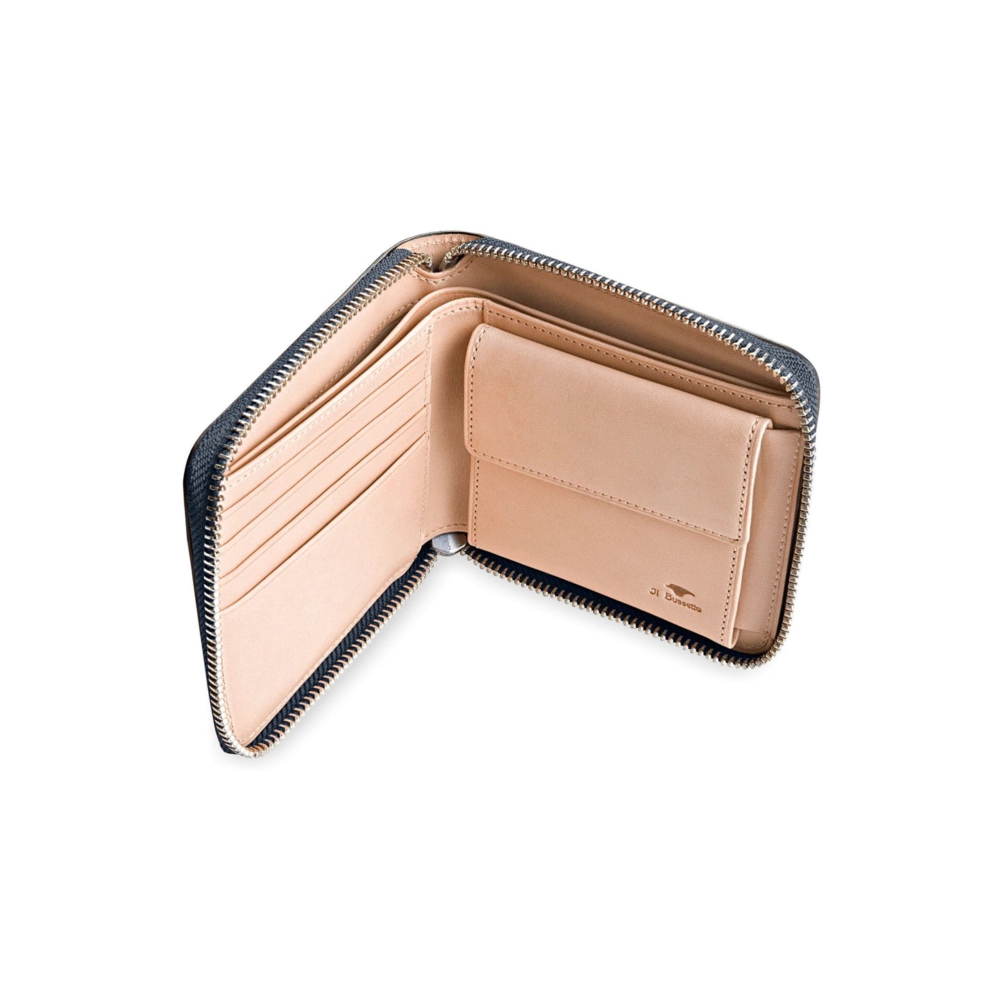 Bi-Fold Zip Wallet - Black