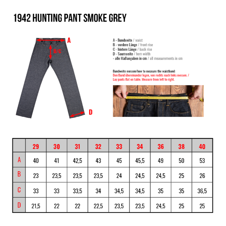 1942 Hunting Pant Linen - Smoke Grey