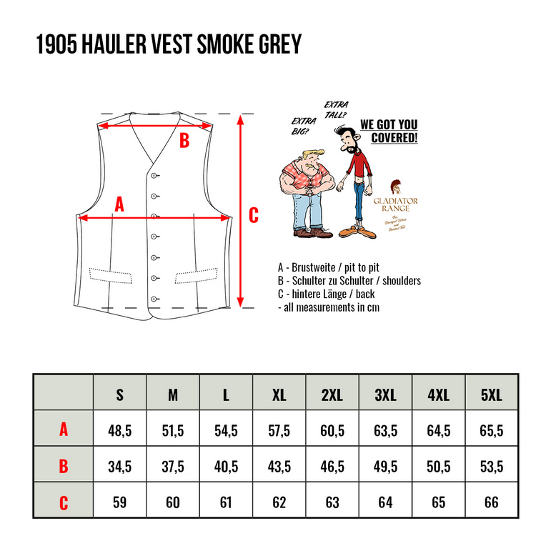 1905 Hauler Weste Leinen - Rauchgrau