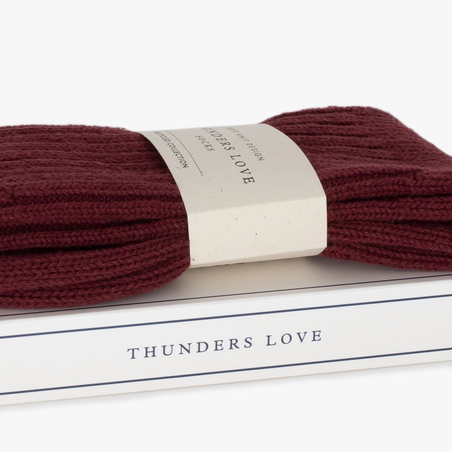 Color Block Ribbed - Burgundy