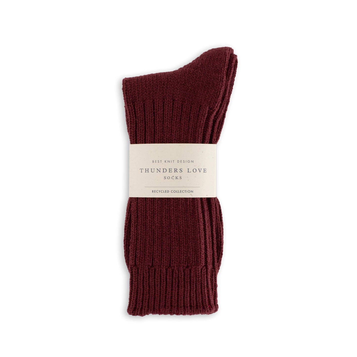 Color Block Ribbed - Burgundy