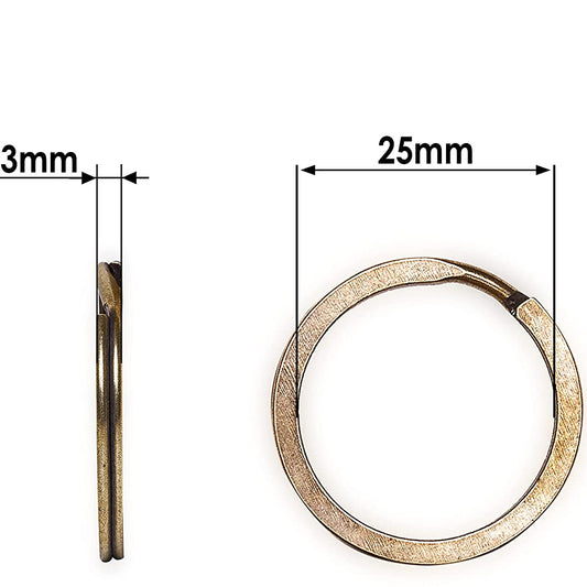 Keyring 25mm gold Vintage