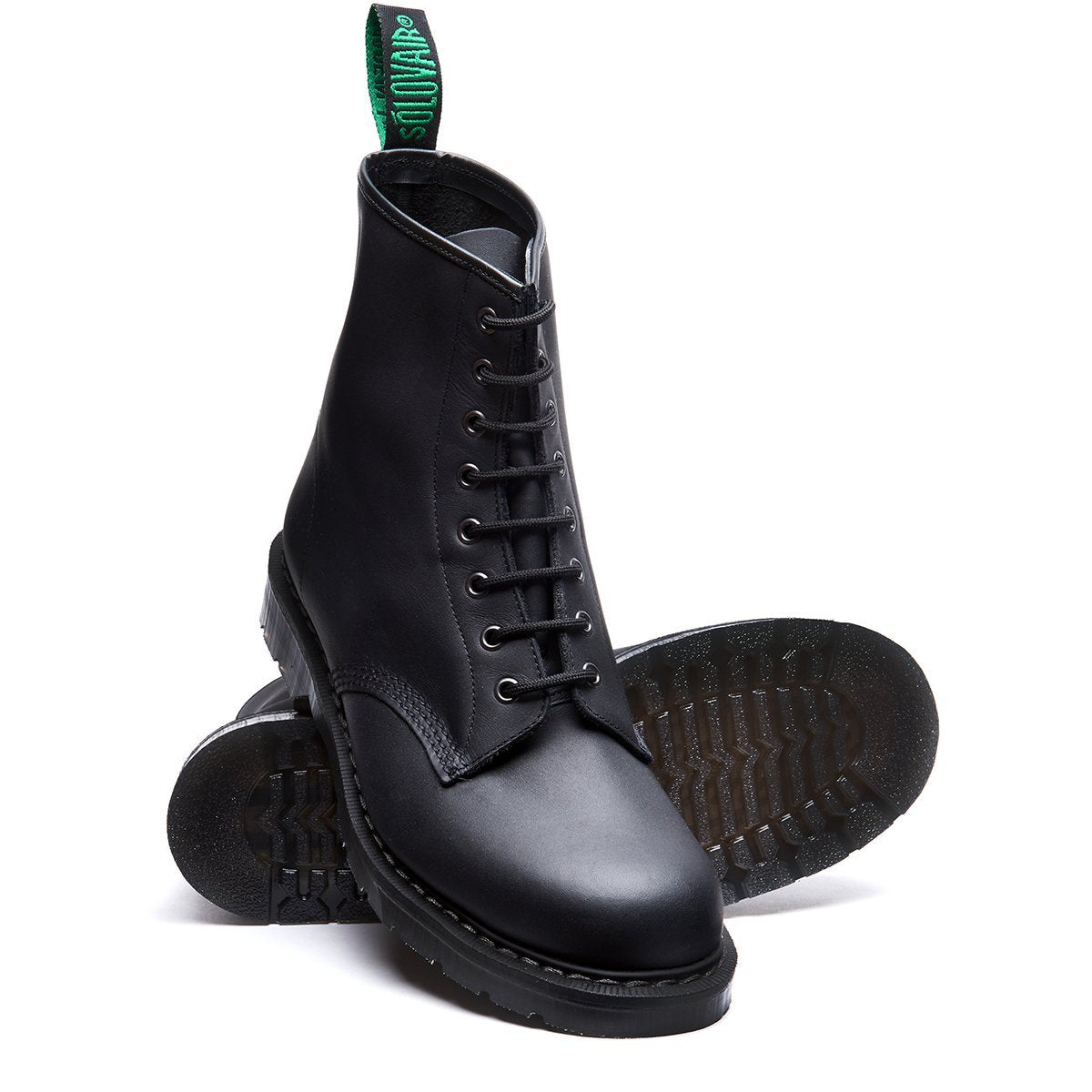 Derby Boot 8 Eye - Black Greasy