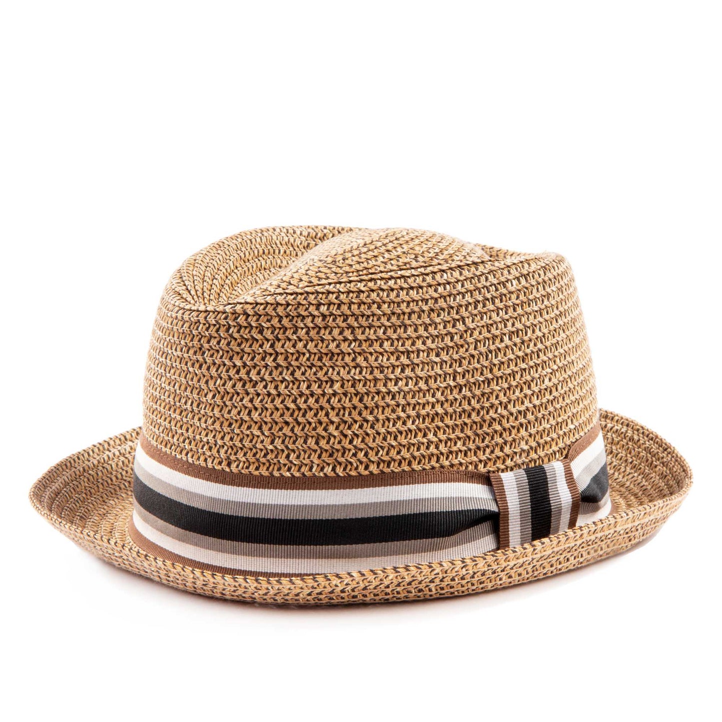 faustmann Pork Pie Straw Braun Melange