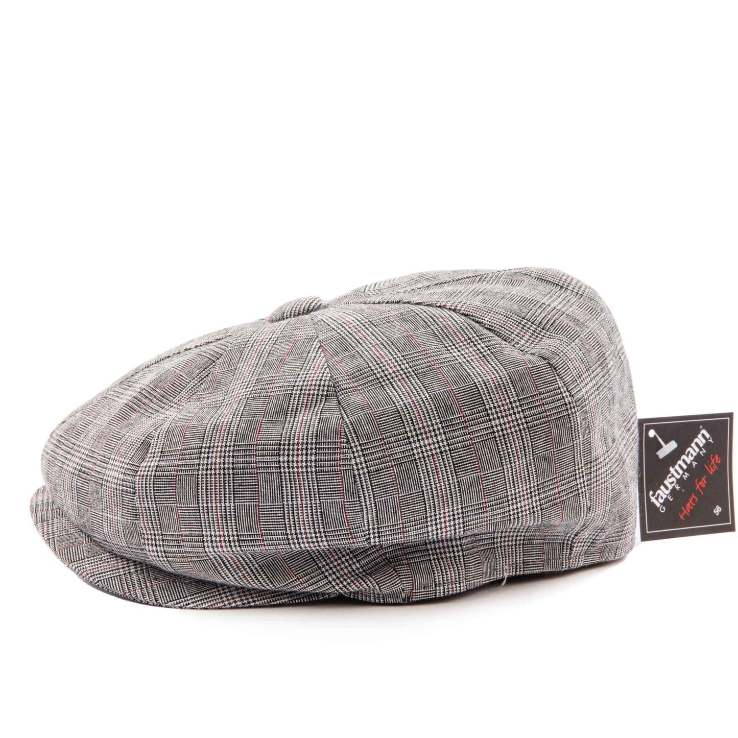 Gatsby Cap Cotton Check - Grey