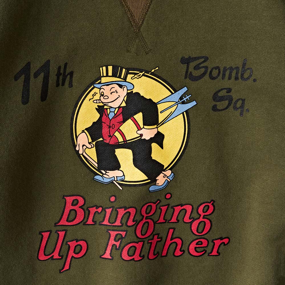 Rundhals "Bring up Father" BR69064 - Olive