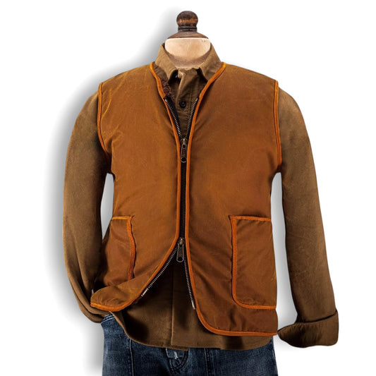 Weste Discipline Waxed - Gold