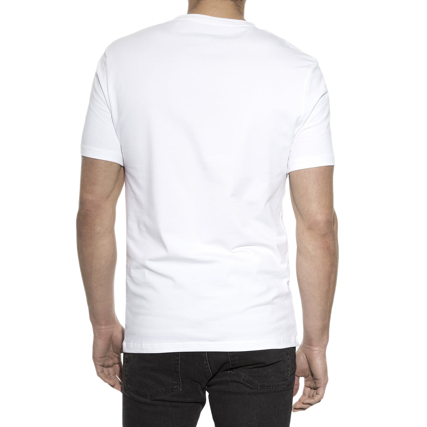 T-Shirt mit V-Ausschnitt – Weiß