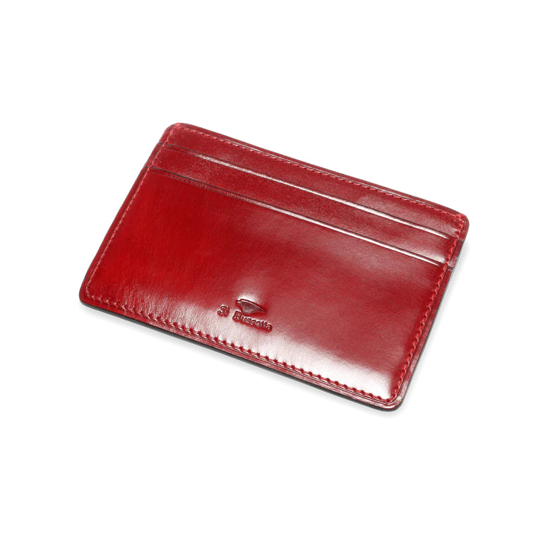 Il Bussetto Card Holder Colored Inside - Tibetian Red