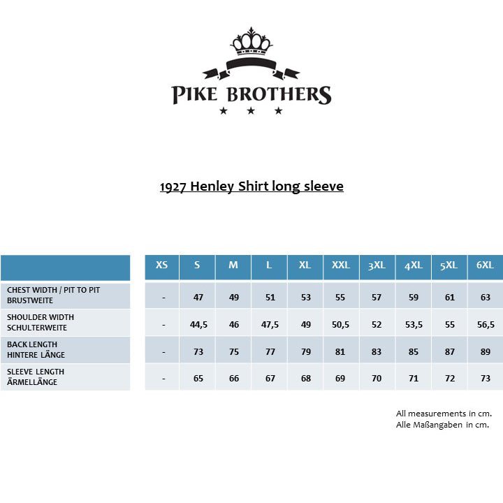 1927 Henley Langarmshirt – Tiefschwarz