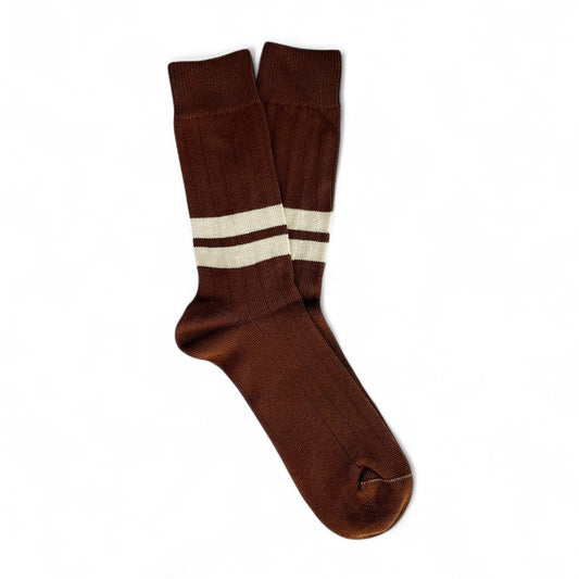 heritage 9.1 1960 Sock Brown - Beige Stripe

