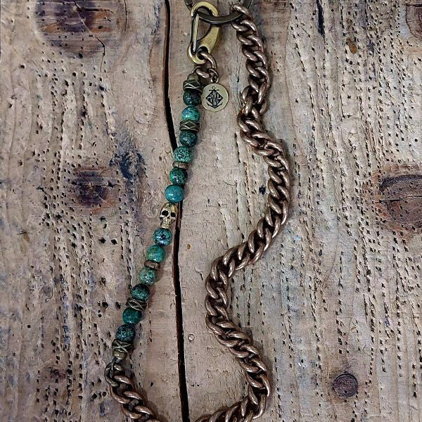 Skull Jasper Stone Wallet Chain