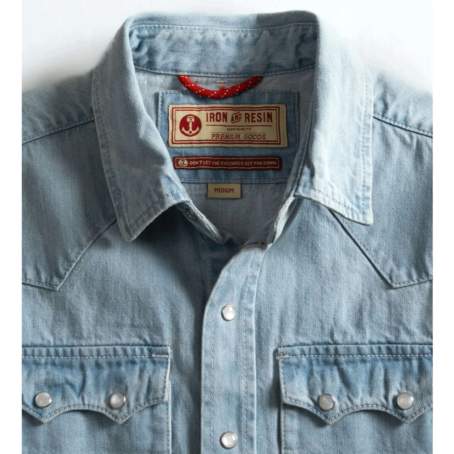 Iron & Resin Turner Denim Shirt - Bleached Indigo