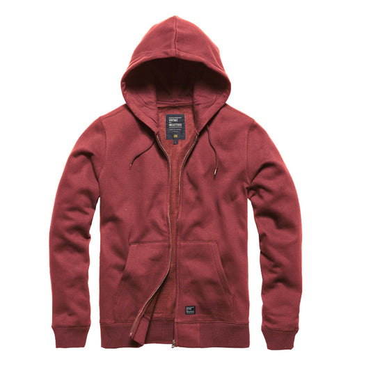 Hooded Zip Sweat 3013 - Faded Red