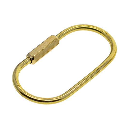 Brass Keyring Carabiner Small