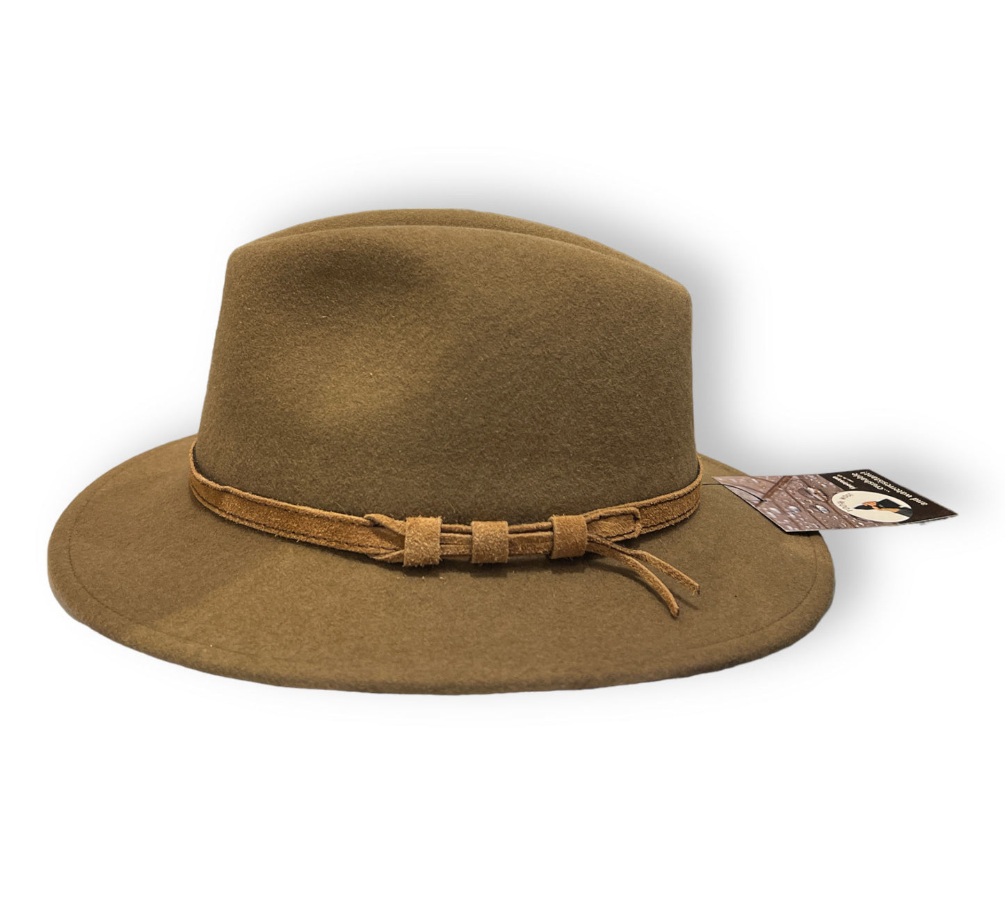 Roll Hat Crushable Wool - Camel / Brown Set