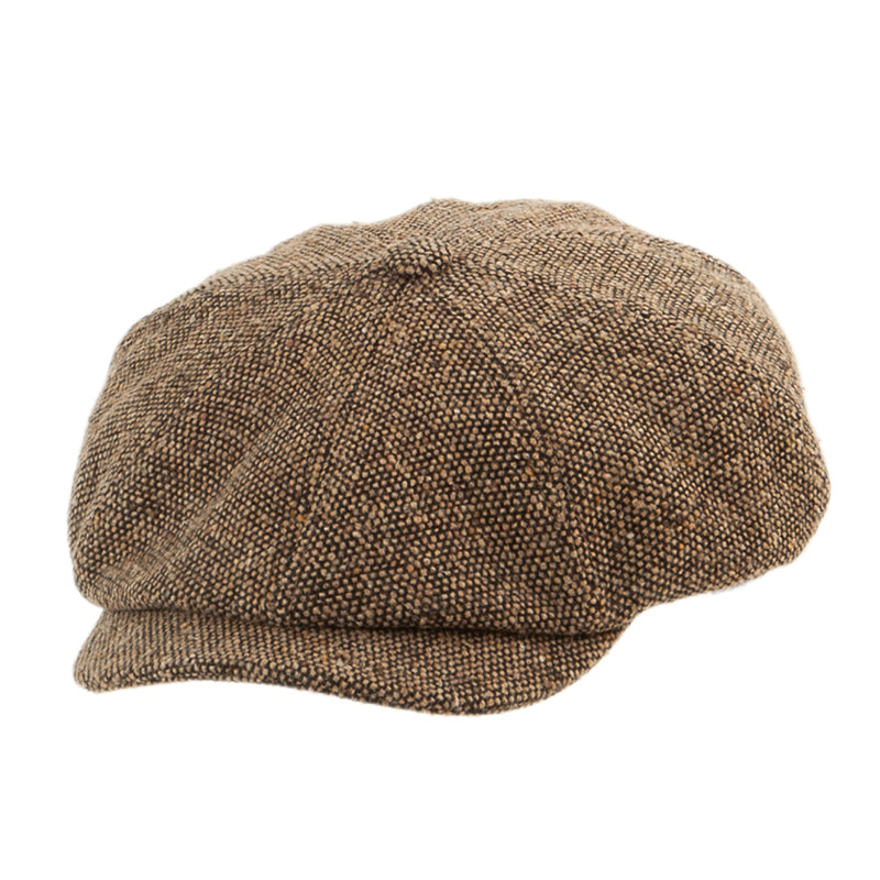 Newsboycap Wool 57003 - brown Melange