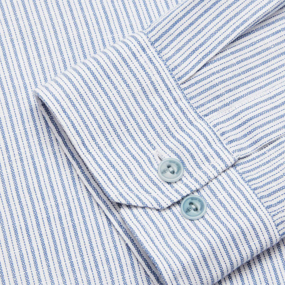 Enrico Grass Shirt - Navy Stripe