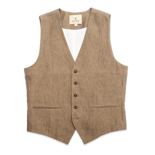 Canna Linen Gilet - Grey Melange