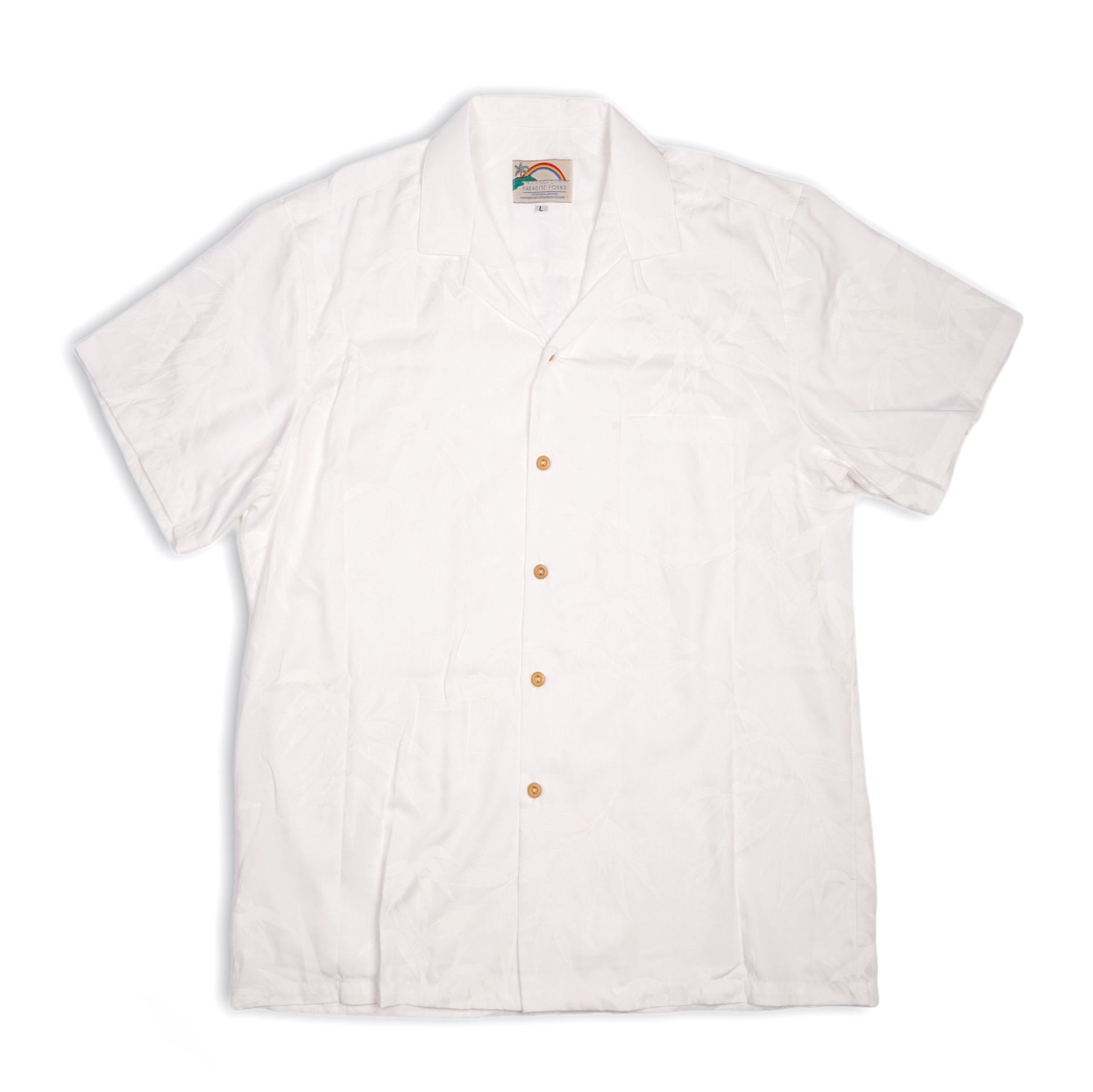 Paradise Found Hawaii Shirt Bamboo - White