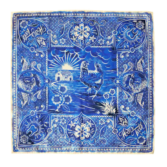 Aquarell Bandana - Blau