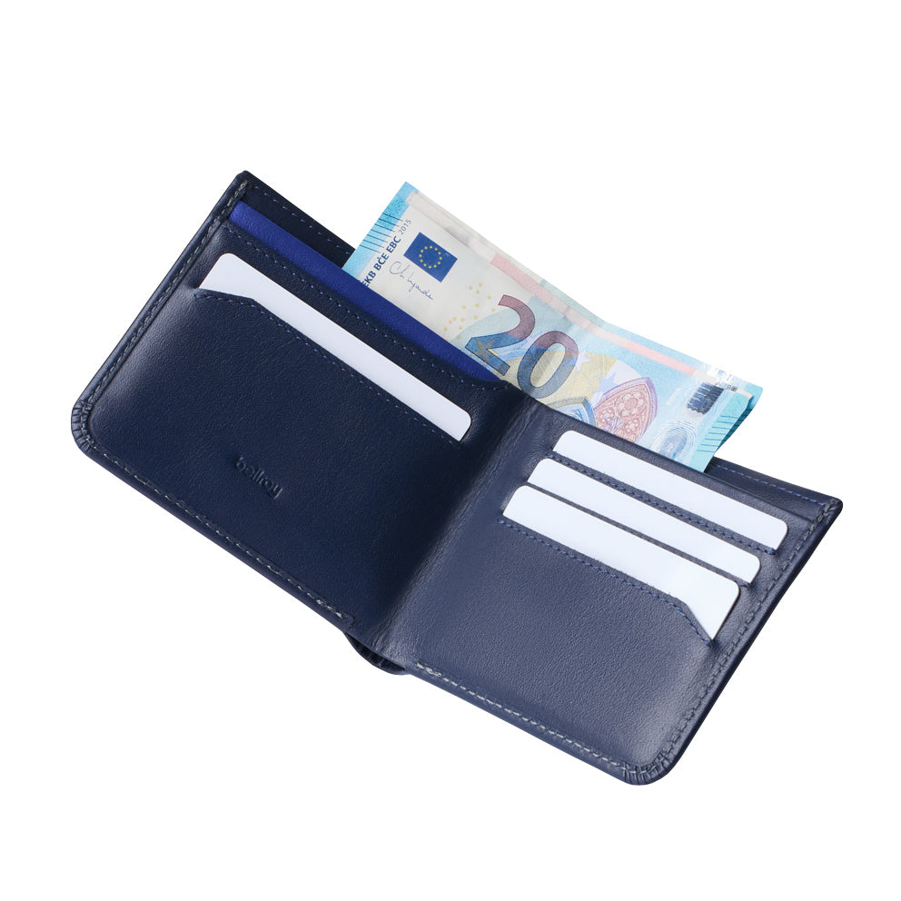 Hide & Seek Slim Leather Wallet navy