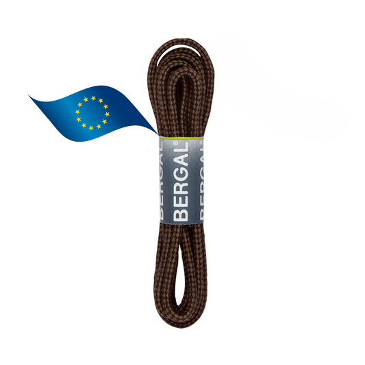 Round Multicolor Cord Laces 120 cm - Lighbrown/Black