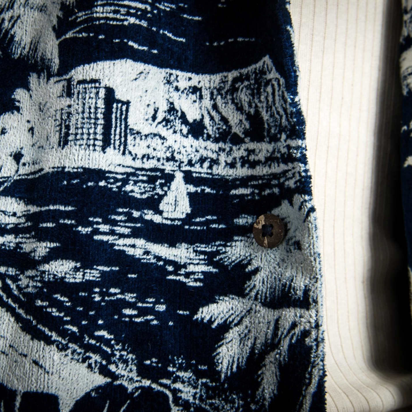 Indigo Hawaian Terry Shirt