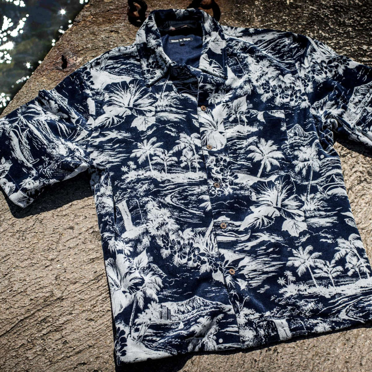 Indigo Hawaian Terry Shirt