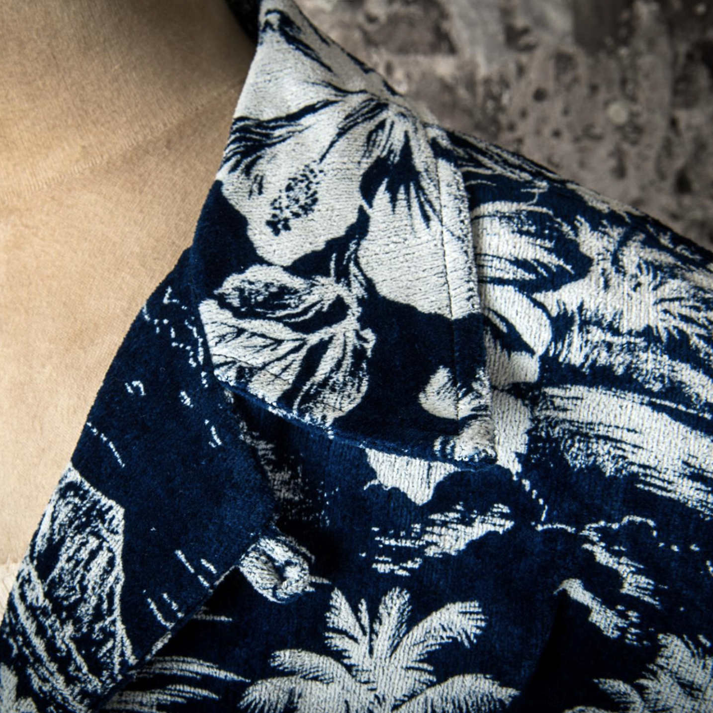 Indigo Hawaian Terry Shirt