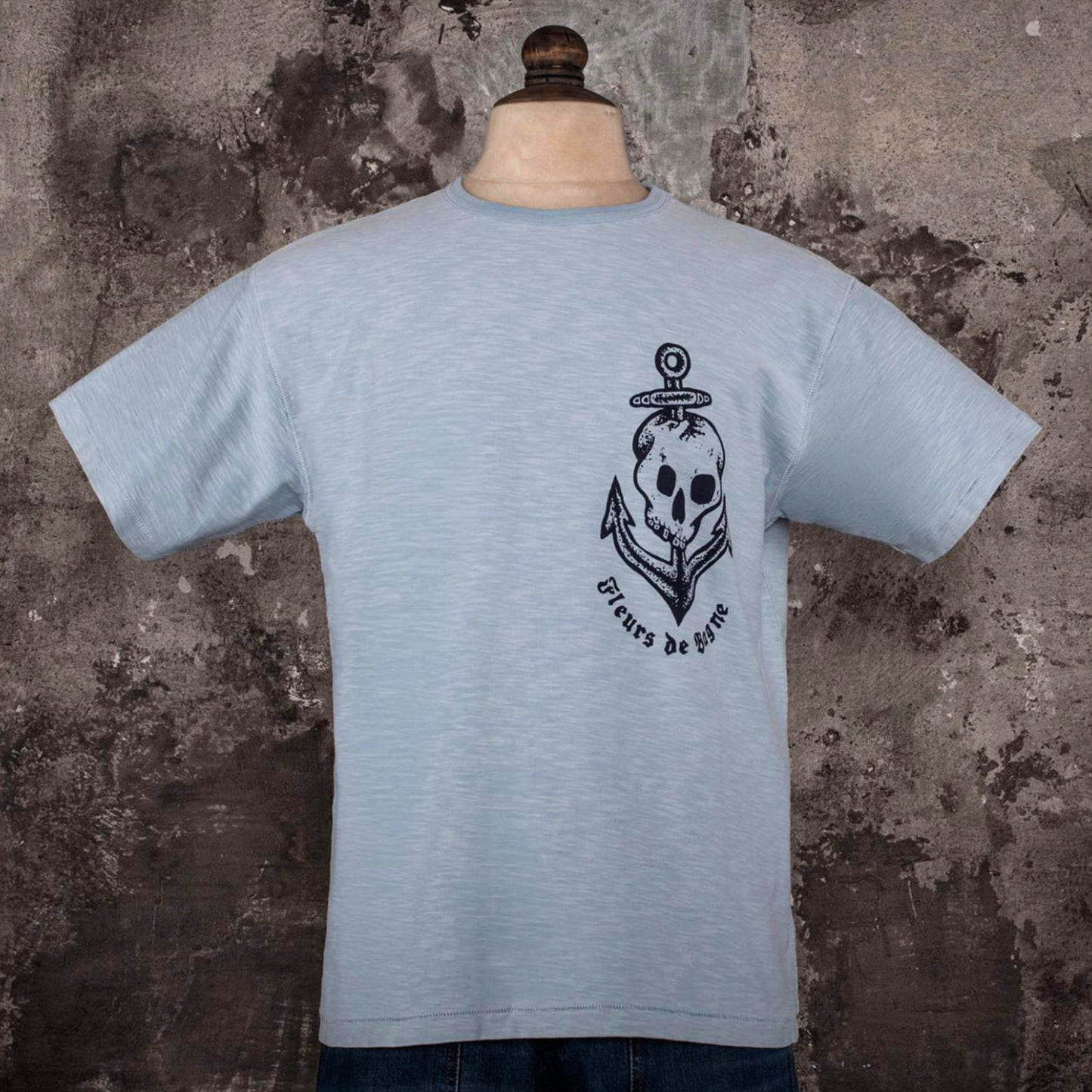 Fleurs de Bagne "Aller Simple..." T-Shirt - Light Blue