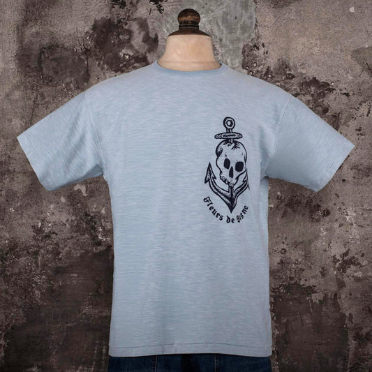Fleurs de Bagne "Aller Simple..." T-Shirt - Light Blue
