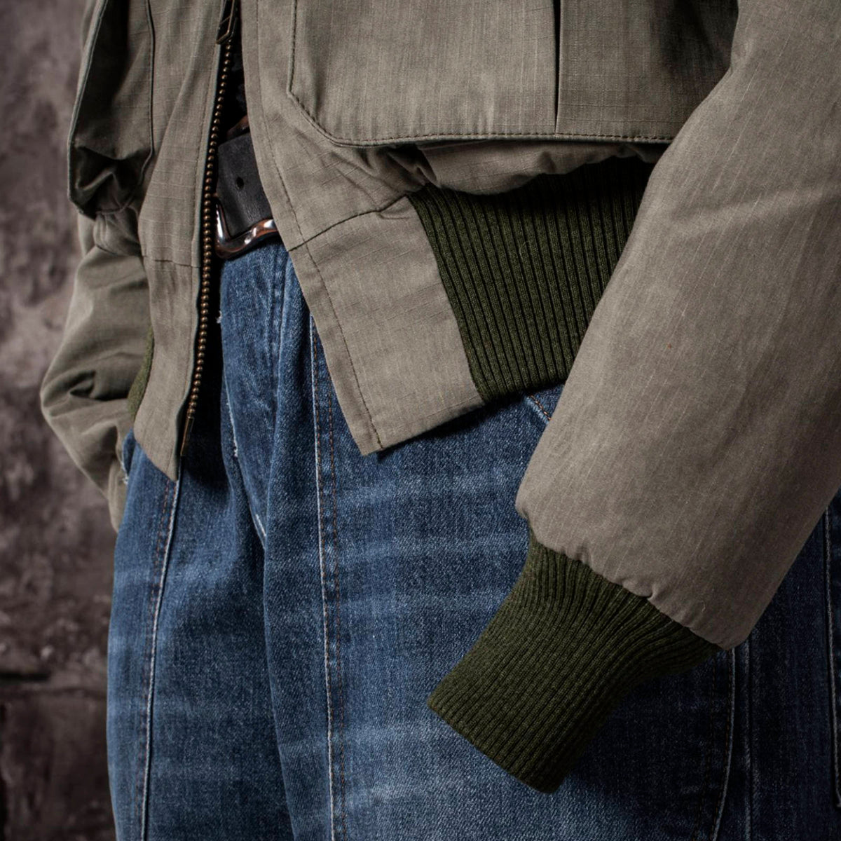 Fleurs de Bagne B-10 Flight Jacket | Khaki Military Jacket