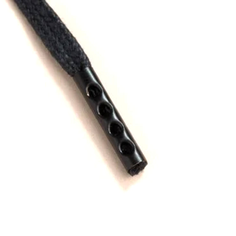 Round Waxed Laces 3-4 Eyelets (60cm) - Black / Black Matt