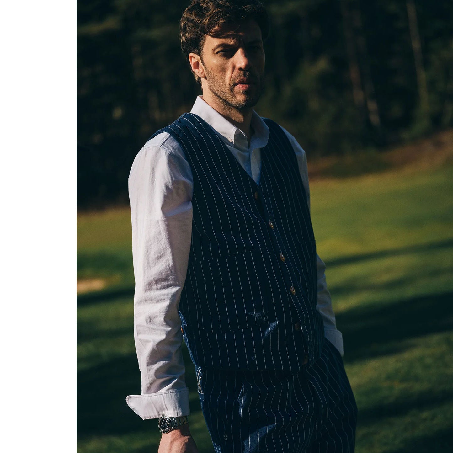 Lumen Toll Gilet - Navy Stripe