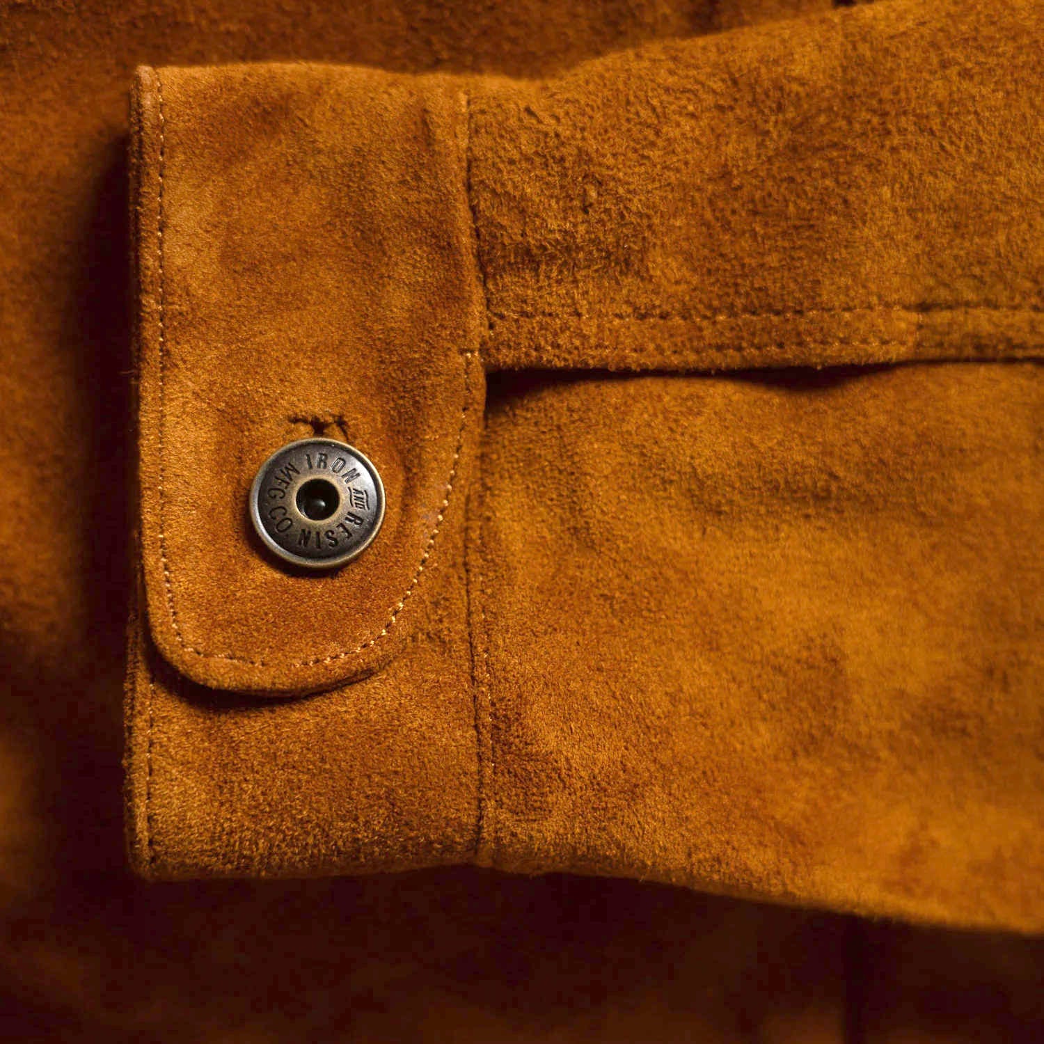 Iron & Resin Douglas Buffalo Suede Jacket - Cognac