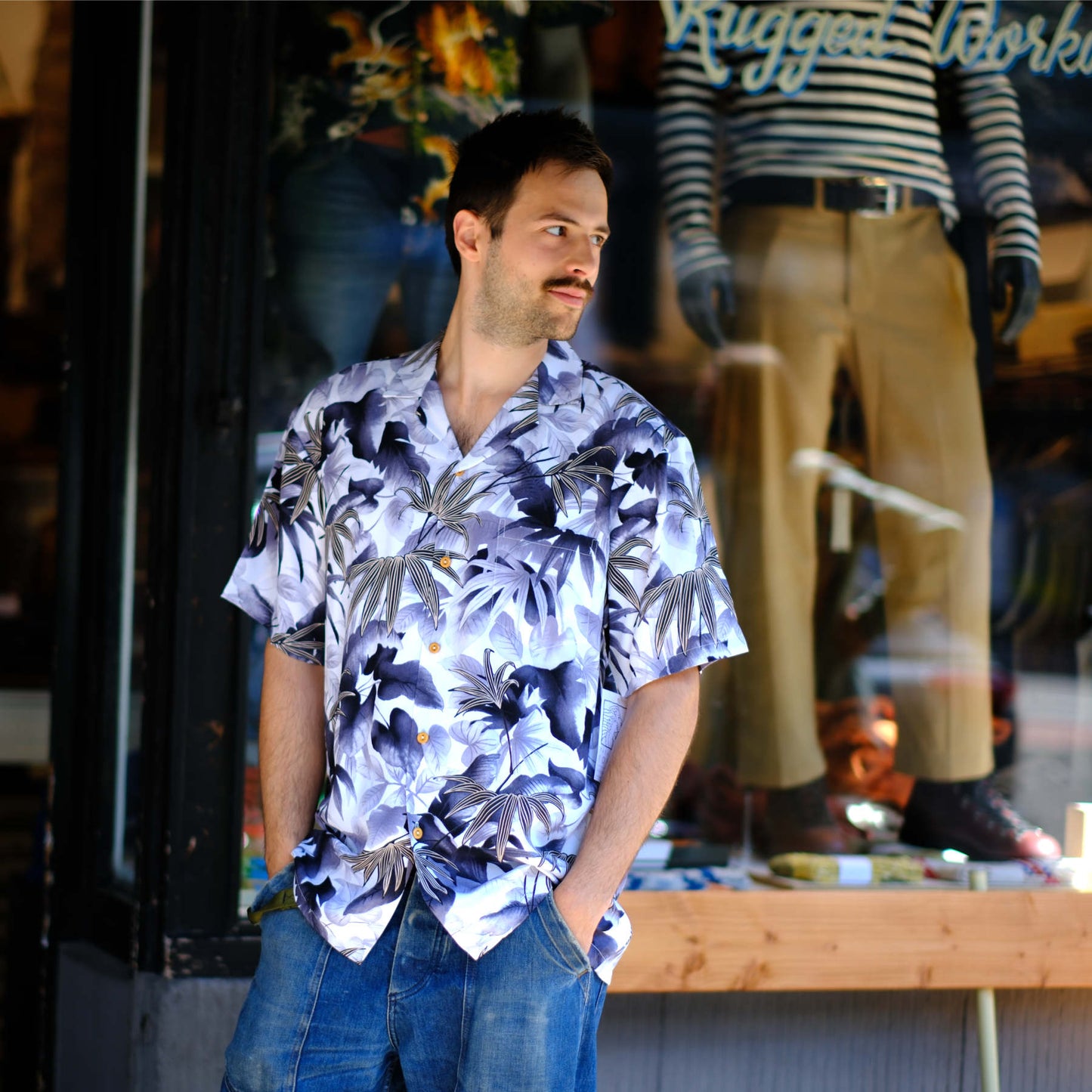 Paradise Found Shadow Garden Hawaii Shirt – Gray Rayon