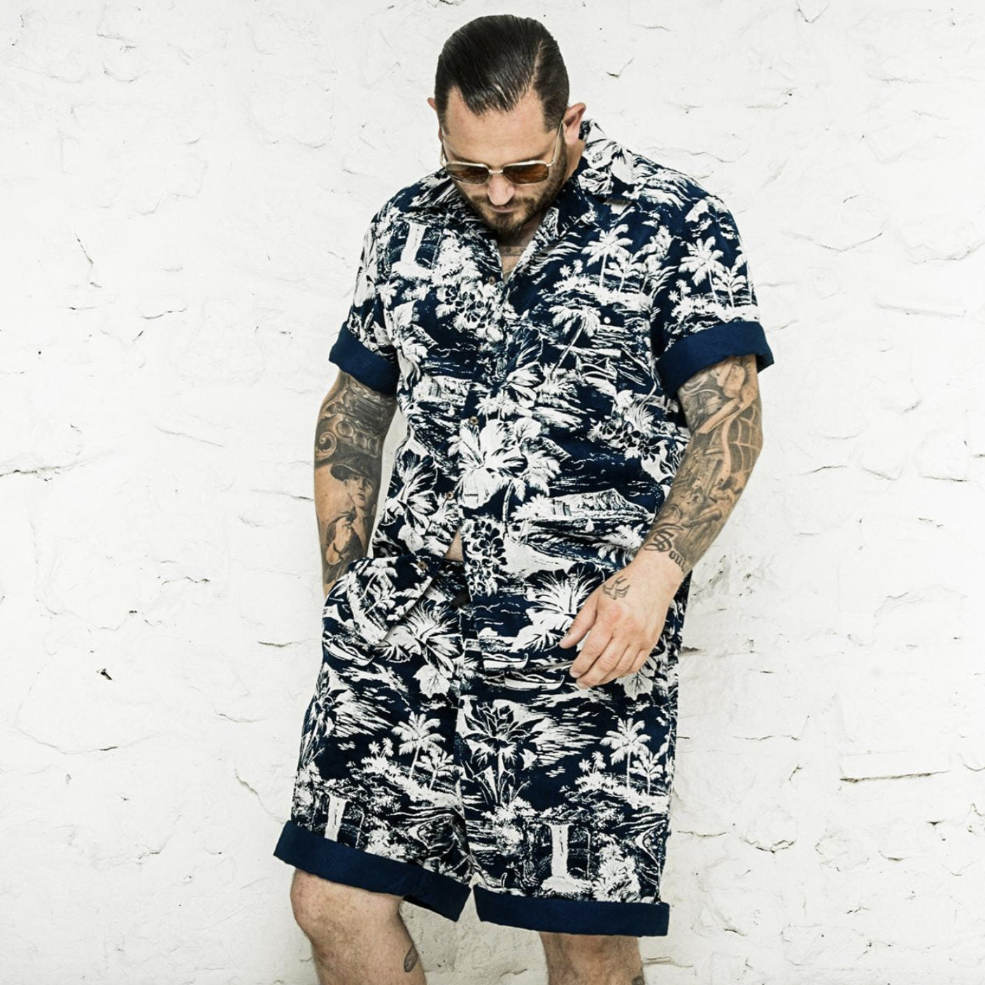 Indigo Hawaian Terry Shirt