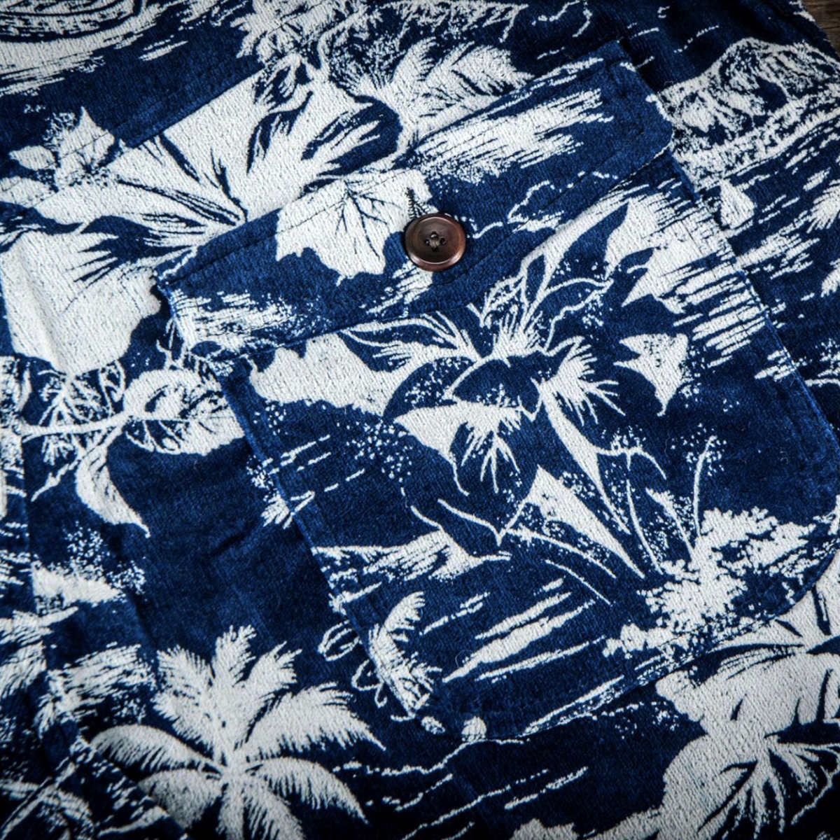 Indigo Hawaian Terry Shirt
