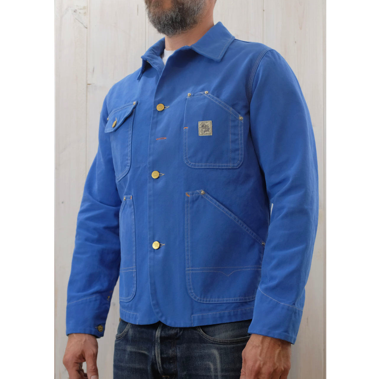 Hen’s Teeth Canvas Work Jacket french Blue