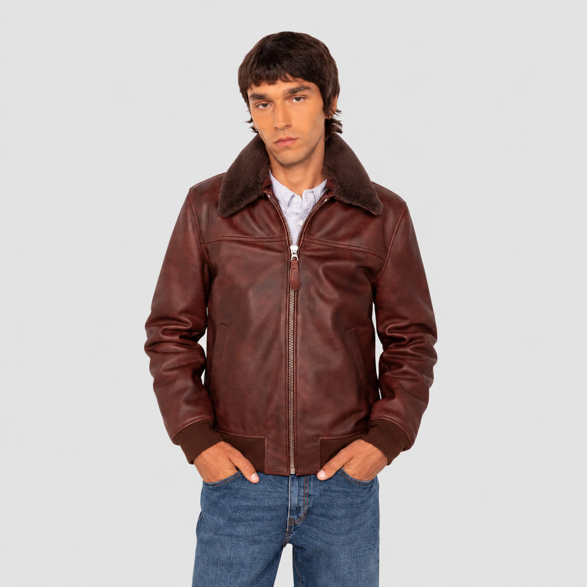 LC Officer Cowhide - Burgundy