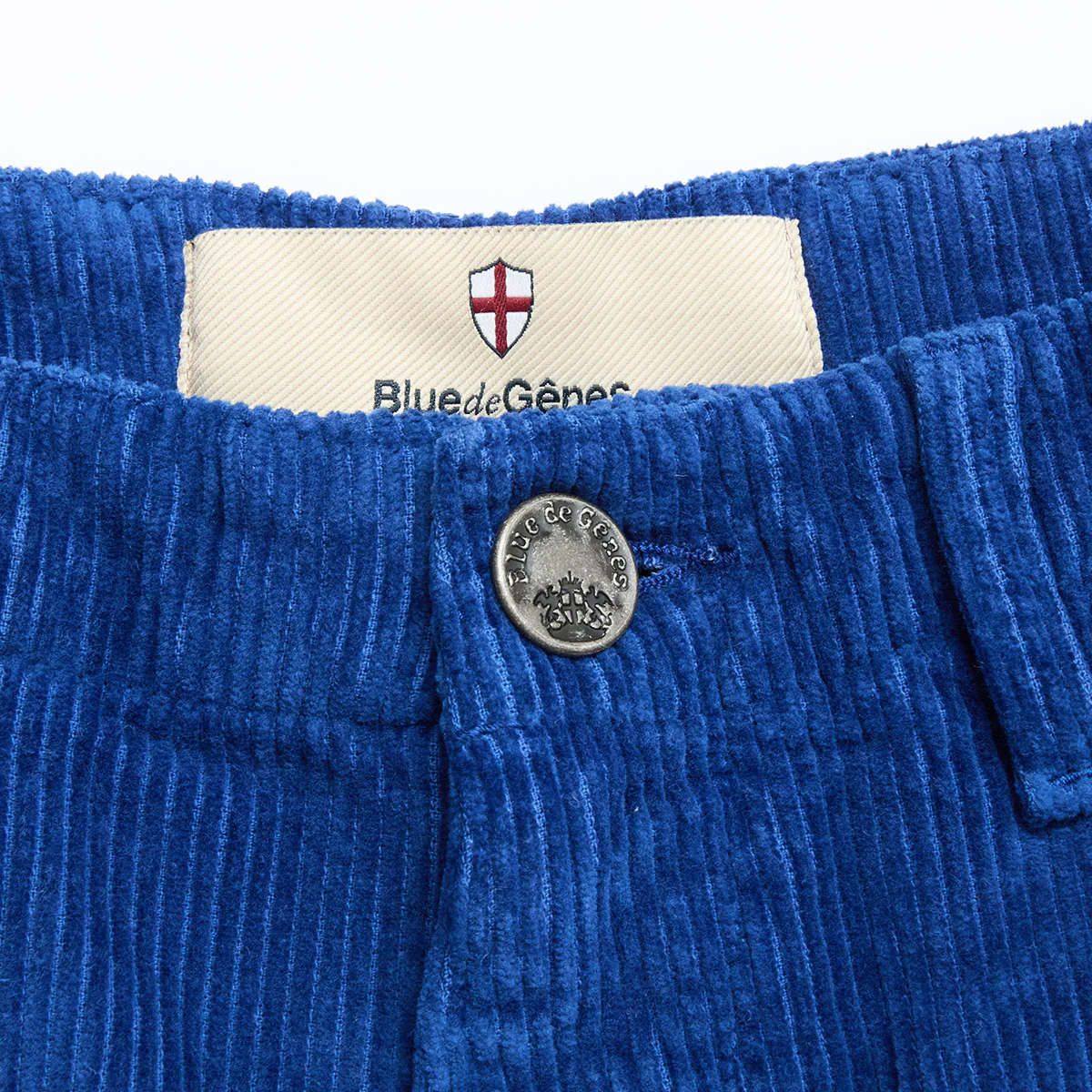 Blue de Gênes Floyd Cord Shorts Navy Peony