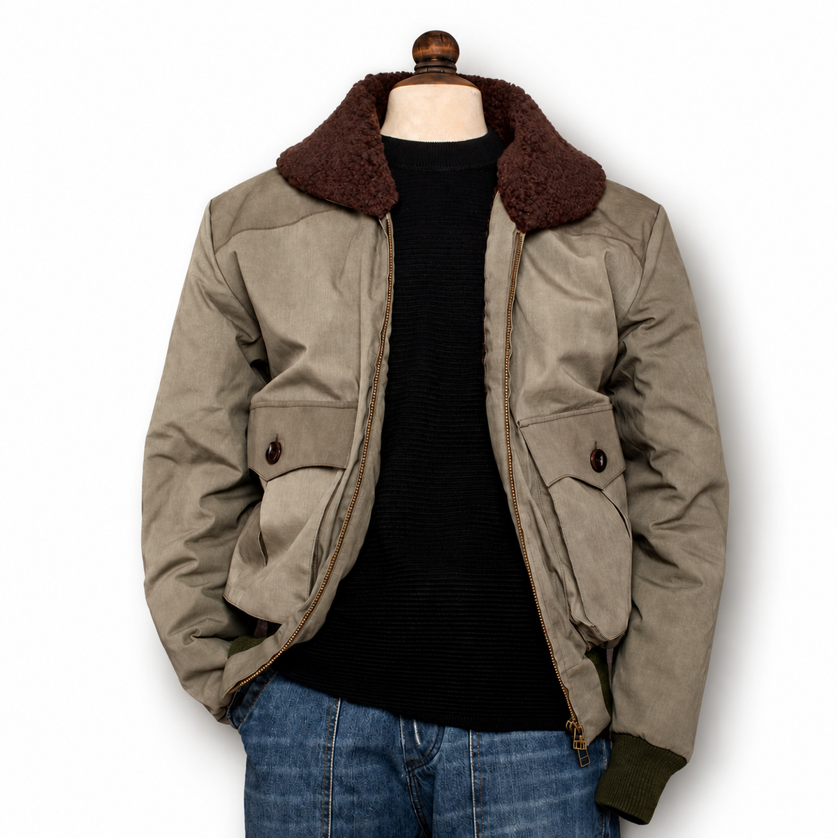 Fleurs de Bagne B-10 Flight Jacket | Khaki Military Jacket