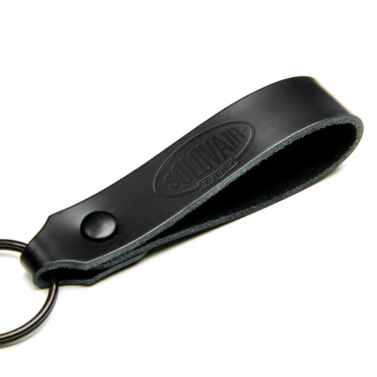 Solovair Leather Keyring - Black
