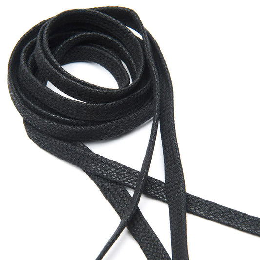 Solovair Flache Schnürzenkel gewachst 110 cm - Schwarz