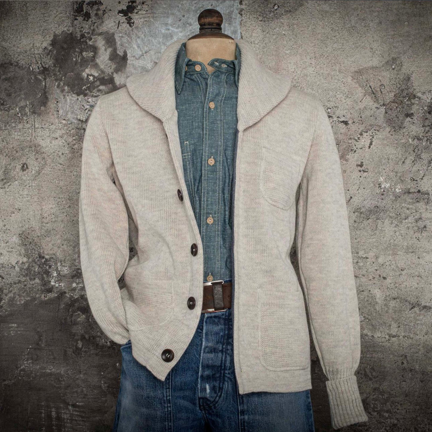 Cardigan Wool L´enfant du Malheur - Natural