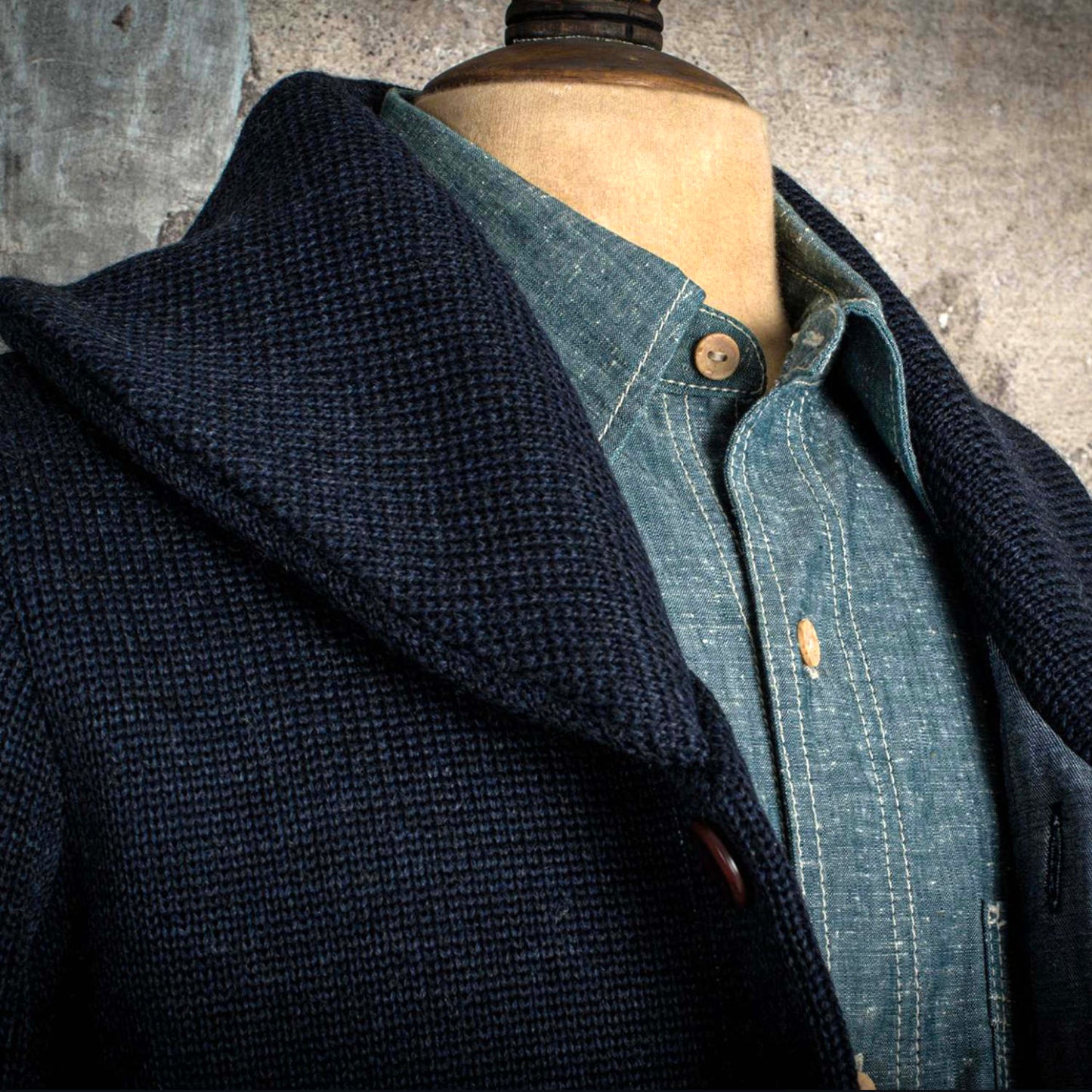 Cardigan Wool L´enfant du Malheur - Navy