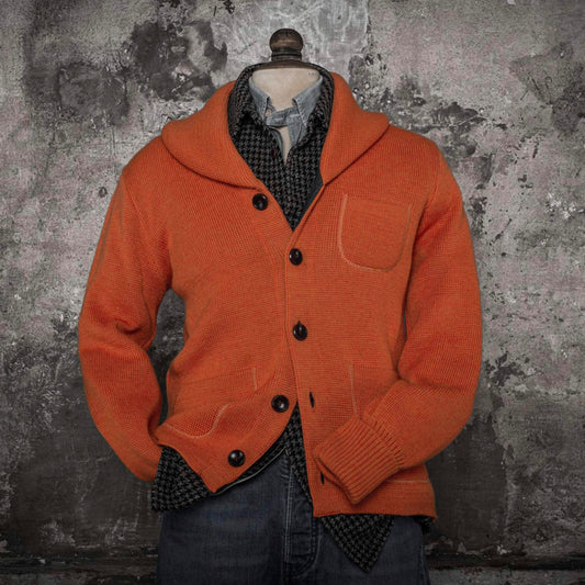L’Enfant du Malheur – Heavy Wool Cardigan - Orange