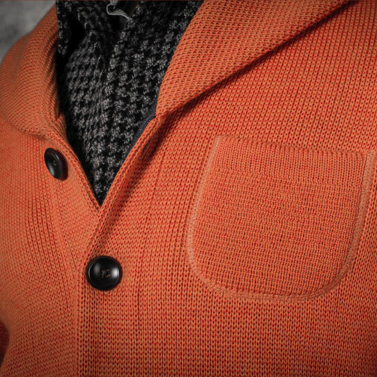 L’Enfant du Malheur – Heavy Wool Cardigan - Orange